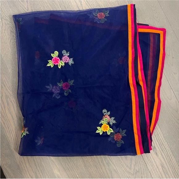 NWOT Navy blue floral lehenga Large/XL - Picture 4 of 11